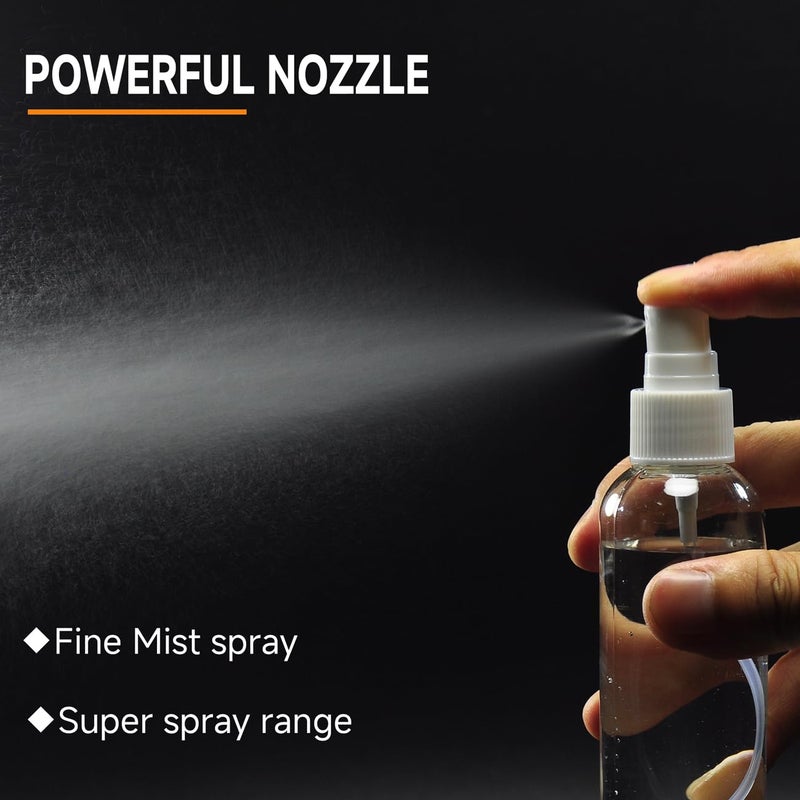 ZEJIA Small Spray Bottle 2OZ, Plastic Travel Spray Bottle, Refillable Mini Spray Bottle for Face, Liquids, Perfume, with Labels (3 Pack) - Image 2